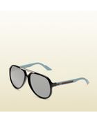 Gucci Medium Aviator Sunglasses - Lyst