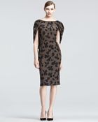 Nina Ricci Draped Leaf Print Dress - Lyst