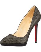 Christian Louboutin Pigalle Glittered Pump - Lyst