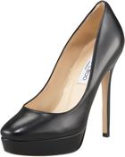 Jimmy Choo Cosmic Leather Platform Pump - Lyst