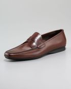 Prada Leather Penny Loafer - Lyst