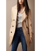 Burberry Brit Oversize Collar Trench Coat - Lyst