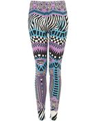 Topshop Zebra Aztec Print Legging - Lyst