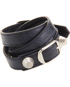 Balenciaga Arena Giant Double Tour Bracelet Dark Night - Lyst