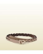 Gucci Braided Belt with Spur Buckle - Lyst