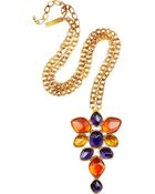 Oscar de la Renta 24karat Goldplated Resin Necklace - Lyst