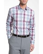 Calibrate Trim Fit Stretch Cotton Sport Shirt - Lyst