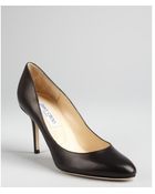Jimmy Choo Black Leather Gilbert Pointed Toe Pumps - Lyst