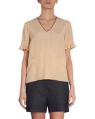 Marni Ruffle Sleeve Top - Lyst