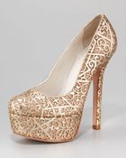 Alice + Olivia Larimore Laser Cutout Pump - Lyst