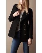 Burberry Brit Classic Wool Pea Coat - Lyst