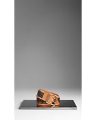Burberry Check Cotton Canvas Belt - Lyst