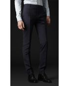 Burberry Prorsum Skinny Fit Wool Pinstripe Trousers - Lyst