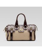 Gucci Gucci Medium Boston Bag With Double G Detail - Lyst