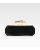 Alexander McQueen Velvet Long Box Clutch - Lyst