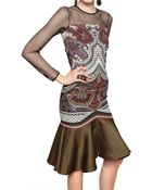 Etro Cotton Net Printed Viscose Cady Dress - Lyst
