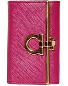 Ferragamo Saffiano Leather Key Holder - Lyst