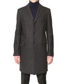 Jil Sander Stretch Wool Cloth Mix Melton Coat - Lyst