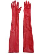 Lanvin Nappa Leather Long Gloves - Lyst