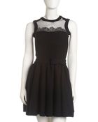 RED Valentino Knit-Lace Dress - Lyst