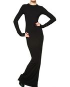 Balmain Viscose Jersey Long Dress - Lyst