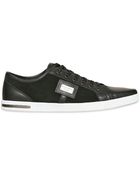 Dolce & Gabbana Nappa Crust Logo Plaque Sneakers - Lyst