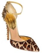 DSquared2 110mm Lalique Pony Leopard Studs Pumps - Lyst