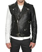 Marc Jacobs Asymmetrical Hammered Leather Jacket - Lyst