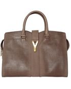 Saint Laurent Medium Cabas Chyc Tejus Nabuk Top Handle - Lyst