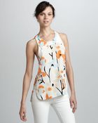 Diane von Furstenberg Cheryl Printed Silk Tank - Lyst