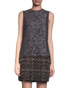 Dolce & Gabbana Lace Overlay Shift Dress - Lyst