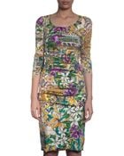 Dolce & Gabbana Floral Print Dress - Lyst