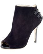 Kors By Michael Kors Jacy Suede Opentoe Boot - Lyst