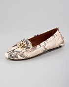 Tory Burch Kendrick Snake Print Drivers - Lyst