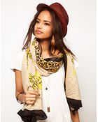 Asos Leopard and Chain Print Scarf - Lyst