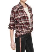 Etoile Isabel Marant Checked Cotton Flannel Shirt - Lyst