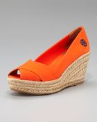 Tory Burch Crisscross Wedge Espadrilles - Lyst
