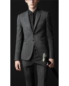Burberry Prorsum Skinny Fit Herringbone Wool Jacket - Lyst