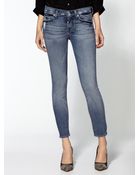 7 For All Mankind Crop Skinny Jeans - Lyst