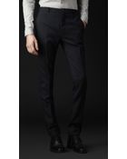 Burberry Prorsum Skinny Fit Wool Twill Trousers - Lyst