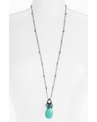 Dabby Reid Ltd Zoe Long Crystal Cluster Pendant Necklace - Lyst