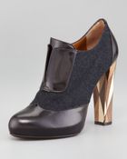Fendi Wuthering Heights Wool Leathertrim Bootie - Lyst