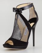 Jimmy Choo Callie Platform Mesh Bootie - Lyst