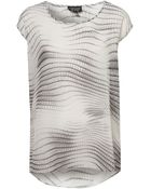 Topshop Animal Scale Tunic Tee - Lyst