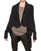Rick Owens Mohair Silk Knit Cardigan - Lyst