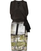 Zero + Maria Cornejo Eddy Printed Silk Blend Wrap Dress - Lyst