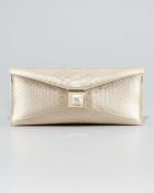 Kara Ross Prunella Metallic Python Clutch Bag - Lyst