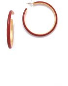Kenneth Jay Lane Enamel Hoop Earrings - Lyst