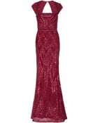 Elie Saab Cap Sleeve Beaded Gown - Lyst