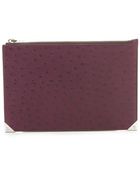 Alexander Wang Prisma Embossed Ostrich Flat Clutch - Lyst